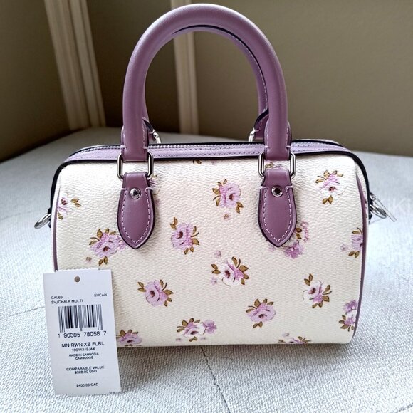 Coach Mini Rowan Crossbody Bag With Floral Print CAL69 - Picture 15 of 15